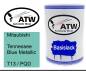 Preview: Mitsubishi, Tennessee Blue Metallic, T13 / PQD: 500ml Lackdose, von ATW Autoteile West.